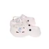 Zapatillas Cerradas de Suela Gruesa de EVA con Mariposas Iridiscentes para Mujer, Estilo INS, Crocs de Playa para Exteriores de Verano, Suaves y Versátiles
