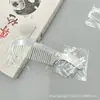 Peine de Plata con Mango Largo de Pavo Real, Peine para el Cabello Antiestático de Mango Largo, Peine Meridianos de Masaje, Rasurador Plateado, Regalo para el Hogar para Madre y Novia