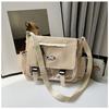 Bolsa Transversal Feminina Estilo Academia Fofa Coreana Grande Capacidade Bolsa Mensageiro para Estudante de Campus Bolsa para Deslocamento e Viagem