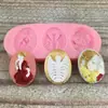 Suprimento Transfronteiriço Menina Esqueleto Estilo Desenho Animado Molde de Silicone para Bolo Gesso Resina Molde de Bolo Artesanal