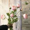 Fábrica de flores de simulación de boda, 8 rosas de té, nuevo proyecto Lulian Tea Bud, decoración de boda, flores falsas al por mayor