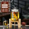 Garrafa de vidro para infusão recipiente doméstico selado pote para vinho medicinal de ginseng tonel de vinho pote para vinho branco com torneira garrafa de vinho especial