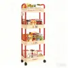 Estante de Almacenamiento de Dopamina Móvil Sala de Estar Dormitorio Estante de Almacenamiento de Snacks Hogar Dormitorio Multicapa Carrito Pequeño de Pie