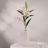 Nova 3d grande única 3-flor 1-Bud Lily flor artificial decoração de casa ornamentos flor falsa flor artificial transfronteiriça Long Branch