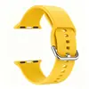 Correa de silicona compatible con Apple Watch, hebilla de hierro, color sólido, para iwatch S9/S8/Ultra2, correa deportiva.