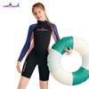 Traje de neopreno para niños DIVE &amp; SAIL2.5MM Traje de neopreno cálido de un solo cuerpo de manga larga para adolescentes, pantalones cortos de surf y snorkel