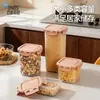 BNBS Frasco de Plástico para Almacenamiento Caja para Almacenar Cereales a Prueba de Humedad Cocina Sellada Frascos para Almacenar Frutas Secas