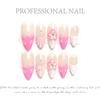 Floral RosaComercio Exterior Transfronterizo Europeas y Americanas Uñas Postizas Talladas Tridimensionales Manicura Hechas a Mano Uñas Portátiles Venta al por Mayor