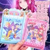 Novo produto: Caderno Fofo de Grupo de Meninas de Demon Slayer com Bolso Porta-Adesivos Três em Um e Pingente, Papelaria Feminina para Estudantes