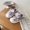 Zapatos de Princesa para Niñas Lazo Dibujos Animados Zapatos de una Sola Pieza Otoño Nuevos Lindos Tenis para Bebé Suela Suave Antideslizantes Zapatos Casuales