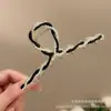 Pinza para el Cabello Trenzada con Pedrería Estilo Ins, Exquisita Pinza de Garra para la Parte Posterior de la Cabeza, Pinza de Tiburón, Pasador Elegante de Moda, Accesorio para el Cabello
