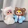 [Solo Ropa de Bebé] Bebé Tres Años Muñeco de Peluche Grande de Vinilo 400% Ropa de Bebé Traje Zhilong Vestido de Boda Falda Rosa Morada Arcoíris