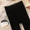 Leggings Femininos com Forro de Lã e Trança, Leggings Grossos de Cor Sólida para Inverno com Pé, Novo Modelo 2025 para Meninas