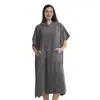 Poncho de Toalla de Baño de Microfibra de Secado Rápido, Bata de Cambiar de Felpa, Poncho de Playa Cálido para Surfear y Nadar para Adultos