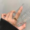 Sentido del diseño nicho alto sentido graffiti Mobius moda retro amor cruz anillo de dedo índice abierto mujeres