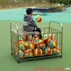 Estante de almacenamiento de baloncesto estante para pelotas móvil para pelotas de baloncesto canasta de almacenamiento para el hogar carrito creativo comercial para jardín de infantes