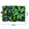 Parede de fundo com planta artificial criptografada e espessa para decoração de lojas internas e externas e paisagismo, parede de grama artificial de planta verde universal
