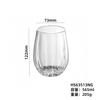 Venta al por mayor En stock Vaso de cerveza de vidrio con rayas simples de corte frío Vaso de vidrio Vaso para cerveza artesanal Vaso para bebidas Vaso para jugo con impresión de logotipo