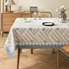 Toalha de Mesa de Luxo Leve de Alta Qualidade Impermeável e à Prova de Óleo Estilo Retro Americano Dopamina Tapete para Mesa de Jantar Estilo Ins Toalha de Mesa para Mesa de Centro