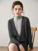 Suéter Sencillo y Elegante de Cachemira para Mujer, 26 Novedades Otoño e Invierno, Elegante y Versátil para el Trabajo, Suéter de Punto con Bloques de Color de Dos Piezas Falsas