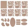 Almohadillas de Talón de Tela de Terciopelo del Fabricante para Todas las Estaciones, Paquete a Granel de 11 Piezas/Hoja, Almohadillas de Tela de Terciopelo Anti-Rozaduras para Tacones Altos