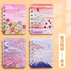 Caderno de espiral tamanho pequeno A7 fofo mini portátil bloco de notas portátil de bolso pequeno caderno estilo pintura a óleo caderno de espiral