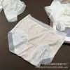 Saia Xiaolan Y008 Modal Roupa Íntima Sem Marcas Feminina Cintura Média Listrada Bolinhas Onduladas Alta Elasticidade Amiga da Pele Respirável Calcinha
