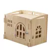 Casa de Gato de Madera Personalizada, Adecuada para Todas las Estaciones, Casa de Gato Cerrada de Madera Maciza con Puerta, Jaula para Gatos, Casa para Perros