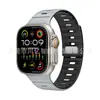 Adecuado para Apple Watch Series 7, 8, 9, 10, SE, Ultra 2/3 - una correa de reloj de silicona magnética fuerte de alta gama