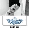 Suco de seio de flor tatuagem semipermanente flor grande braço tatuagem de ervas adesivos à prova d'água suor metade lâmina asas de flor tatuagem adesivos atacado