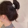 Elástico de Cabelo Bola Prateada Corda de Cabelo Nicho Elegante Dupla Finalidade Elástico Acessórios de Cabelo Pulseira Simples High-end Combina com Tudo