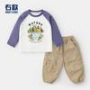 Conjunto de Roupa de Outono para Meninos: Camiseta de Manga Longa e Calça Casual para Crianças, Bebês e Recém-Nascidos. Calça Longa da Moda e Top de Base