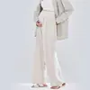 Calça de maternidade, calça casual, modelagem solta, adequada para usar ao ar livre, fina e com bom caimento para primavera e verão, afina a silhueta, calça de maternidade versátil, calça pantalona