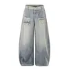Jeans patchwork de estampado de leopardo retro americano para hombre y mujer, nuevo estilo verano 2026, pantalones holgados rectos de pierna ancha, pantalones de pierna curva