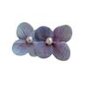 Pinza para el pelo de doble flor de perla de verano dulce y fresca, accesorio para el pelo de patito de goma con ambiente playero y femenino, tocado