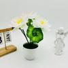 Três grandes Lótus Dormindo coloridos, bonsai, flor artificial, decoração de sala de estar, flor de plástico, flor artificial, adereços de decoração de piscina com paisagem artificial