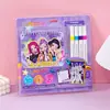 Set de Colorear Transfronterizo para Niños, Dibujos Animados para Garabatear, Iluminación para Dibujar, Actividades Divertidas con Temática de Fiesta Navideña, Libro para Colorear