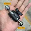 Cabeça de Bola Dupla de 17mm para Cabeça de Tripé de 1/4 Suporte para Celular Tripé Articulado Peça de Reposição Roda Universal Acessórios para Tripé