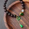 Jiangzhinxiang Pulsera para Mujer Pulsera 8MM Explosiones Vivas Esmeralda Accesorios para Correr Cuentas Pulsera
