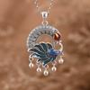 Golden Deer King S925 pingente de prata vintage estilo nacional elegante étnico brincos de prata fênix joias de prata femininas terno presente