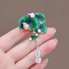 Nuevo estilo chino retro de alta calidad para mujer, broche de loto de buena suerte continuo, broche de perla de alta calidad, accesorios para traje cheongsam