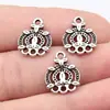 16x13mm 0.94g Color Blanco K Ennegrecido Accesorios DIY Componentes de Aleación de Zinc Conectores para Pendientes