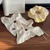 Bufanda Cuadrada Versátil de Lunares Francesa Goma para el Cabello Scrunchie Hueco de Cereza Cuerda para el Cabello de Cola de Caballo Simple Corazón Suave