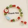 Pulsera de Cerámica de Jingdezhen, Regalo de Estilo Chino Tradicional, Tejida a Mano, Fresca y Versátil para Niñas, Nueva Pulsera de Hilo de Cerámica Estilo Chino