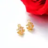Nuevos Pendientes de Estilo Lujoso Xuping Hechos de Aleación de Cobre con Baño de Oro de 24 Quilates, Pendientes Únicos y Personalizados de Sapo Imitación Oro para Mujer