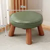 Taburete Pequeño para el Hogar, Taburete Bajo para Sala de Estar, Asiento Creativo para Niños, Reposapiés de Sofá Resistente y Duradero, Taburete de Madera Maciza para Cambiar Zapatos