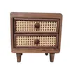 Caja de Almacenamiento de Madera Maciza Estilo Japonés en Stock, Gabinete de Almacenamiento de Ratán, Gabinete de Almacenamiento de Escritorio para el Hogar tipo Cajón para Cosméticos y Joyería