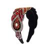 Headband retro transfronteiriço europeu e americano Barroco indústria pesada strass acessórios para o cabelo abas largas exagerado moda passarela headband feminino atacado