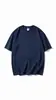 Comércio Exterior Camiseta Básica Cor Sólida Tamanho Plus Size Masculina e Feminina Camiseta de Camada de Base Manga Curta Algodão Puro Pesado Camiseta de Marca Tendência Atacado Personalização