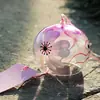 Enfeites Pendentes de Sino dos Ventos Desejos, Sino dos Ventos Transparente de Vidro Flor de Cerejeira Pendurado, Sino dos Ventos Decoração de Cena de Área Cênica, Artesanato DIY para Estudantes